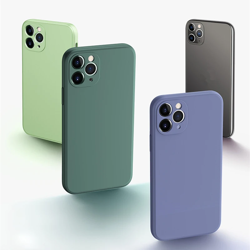 Para iPhone SE 2022 funda 14 Plus 13 Pro Max 12 Mini 11 SE 2020 X XS XR fundas de teléfono de silicona líquida para iPhone 14 8 7 6 6S - imagen 2