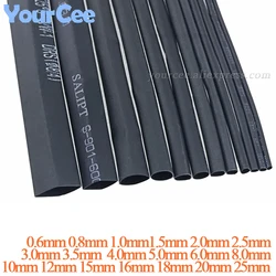 Tubo Termorretráctil Negro 2:1 para Cables