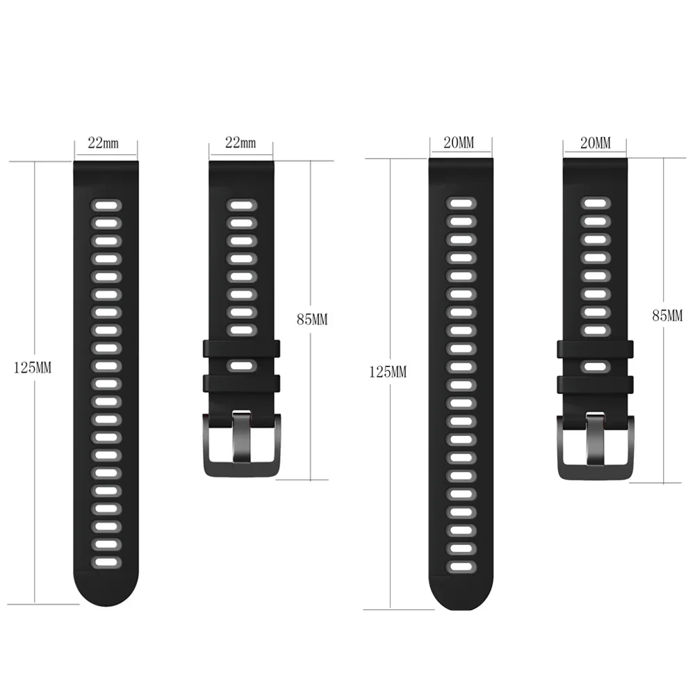 Correa de 20mm 22mm para Samsung galaxy watch 7 6 5 4 5 pro 44mm/40mm pulsera de silicona Huawei Watch gt 2/3/4/2e Amazfit bip - imagen 5