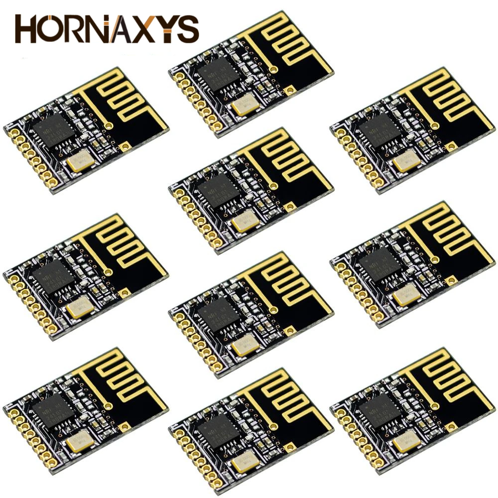 Mini módulo transceptor inalámbrico NRF24L01 + 2,4 GHz SMD RF, versión mejorada de potencia, placa receptora SMD, 1-10 piezas