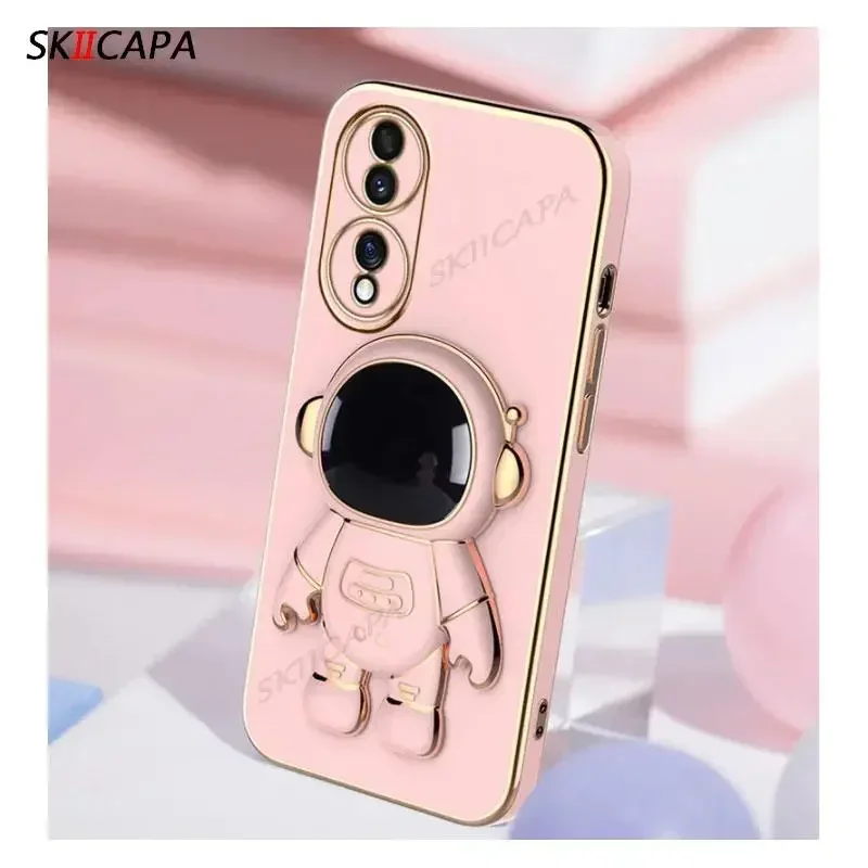 Funda con soporte espacial de astronauta chapado A5 para Xiaomi Redmi A5 4G Color caramelo soporte de silicona funda suave para RedmiA5 A 5 Bumoer Capa - imagen 5