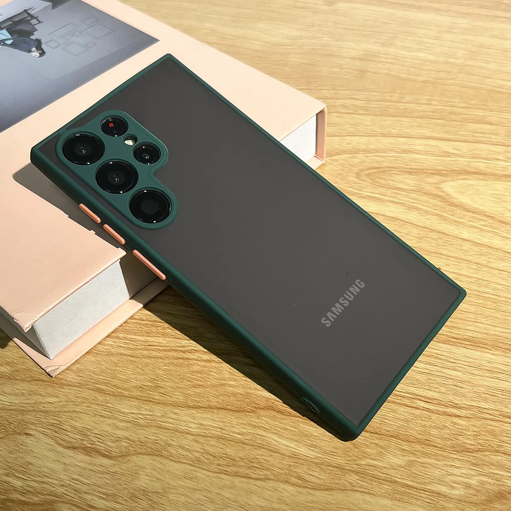 Funda de lujo Aromr a prueba de golpes para Samsung Galaxy S24 S21 S22 S23 Plus S20 S21 FE S24 Ultra 5G, funda protectora con sensación de piel - imagen 3