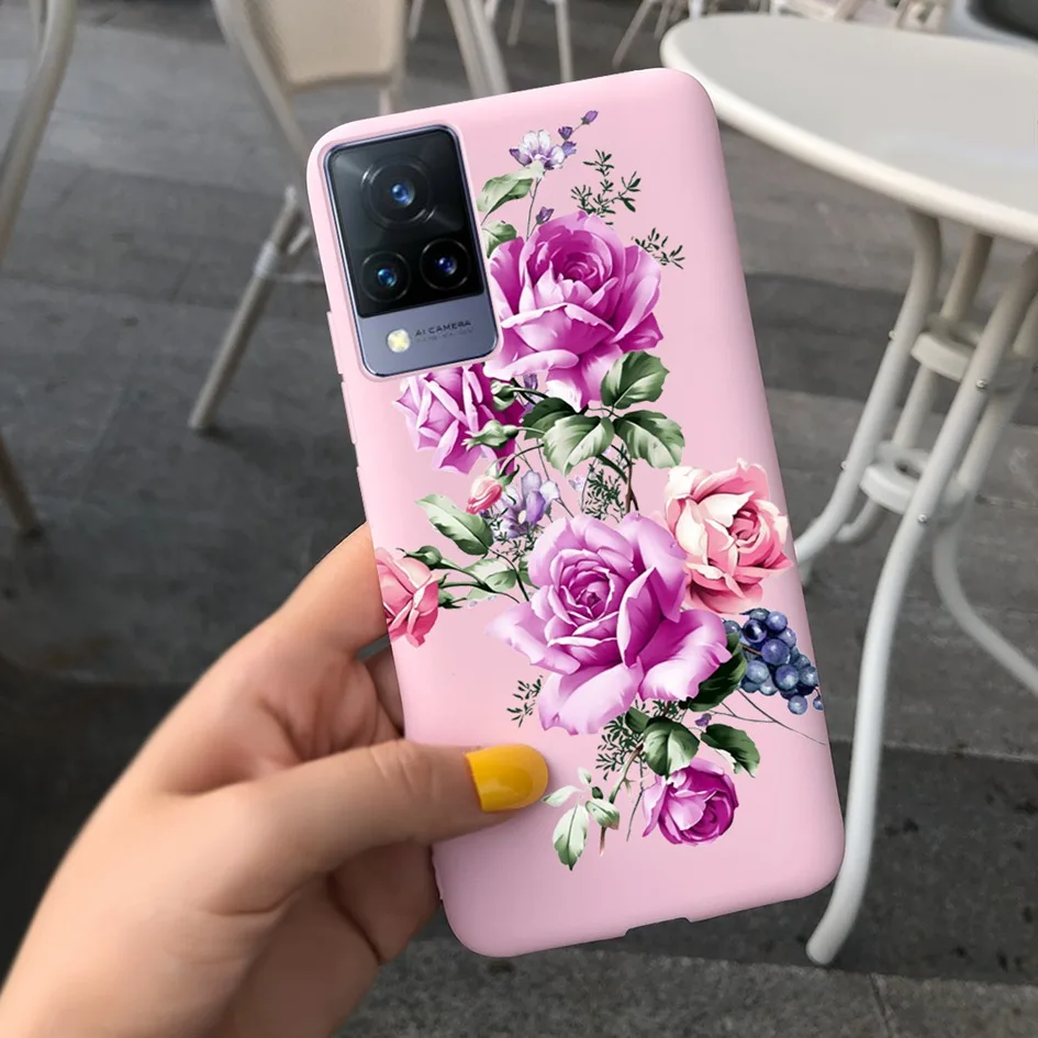 Funda delgada de silicona suave pintada de lujo para Vivo V21, 5G, V2050, V2066, V2108, 6,44" - imagen 4