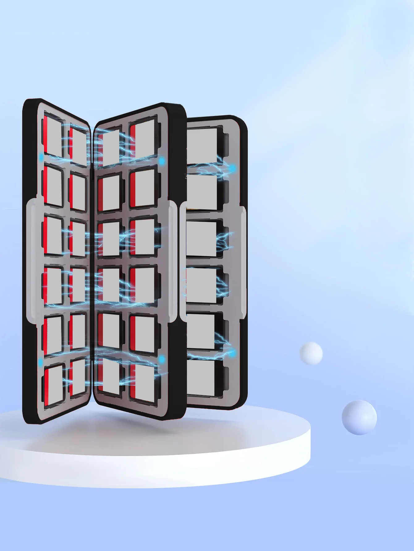 Soporte para caja de juegos Switch con 48 ranuras para cajas y espacio de almacenamiento para 48 tarjetas Micro SD, accesorio de viaje portátil para administrador de juegos - imagen 2