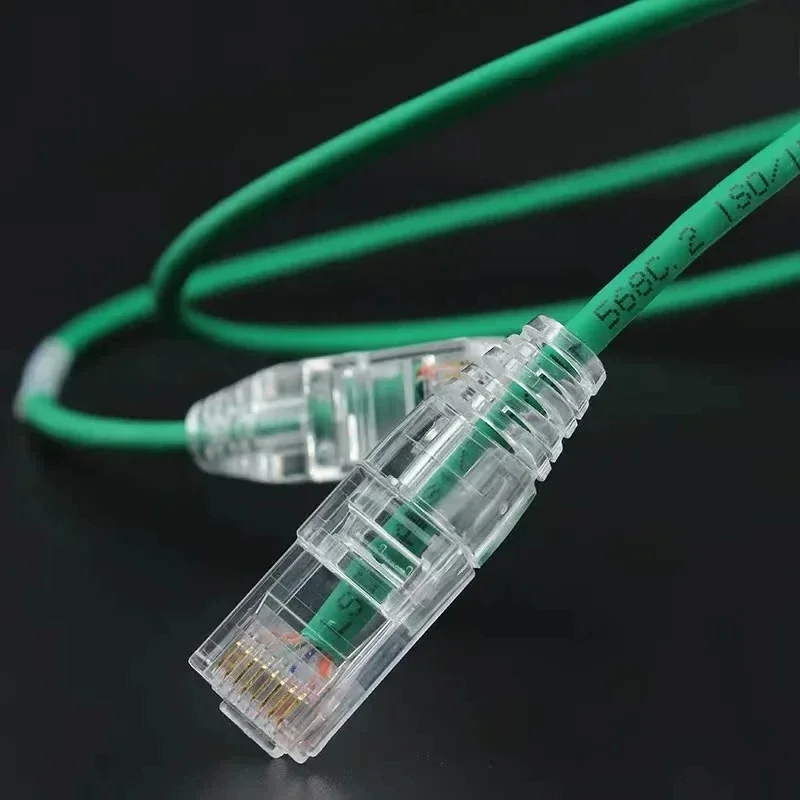 Cable de conexión de red Cat6A UTP RJ45 28AWG Cable Lan Ethernet delgado 4 par trenzado Cable de Internet de PVC portátil Cables de red RJ 45 - imagen 2