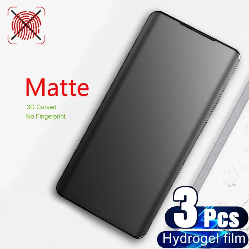 3 uds película de hidrogel mate suave para Oneplus 6T 7 7T 8 9 8T 9R 10R 10T 11R 10 11 12 12R 13 Ace 2 3 5 Pro Protector de pantalla esmerilado