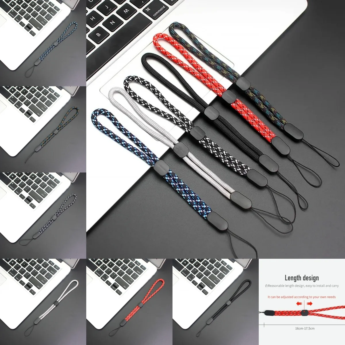 Correa de muñeca ajustable, cordón de mano para iPhone, Samsung, accesorios para teléfono, microcámara, GoPro, USB, unidades Flash, llaves, tarjeta de identificación, 10 Uds. - imagen 4