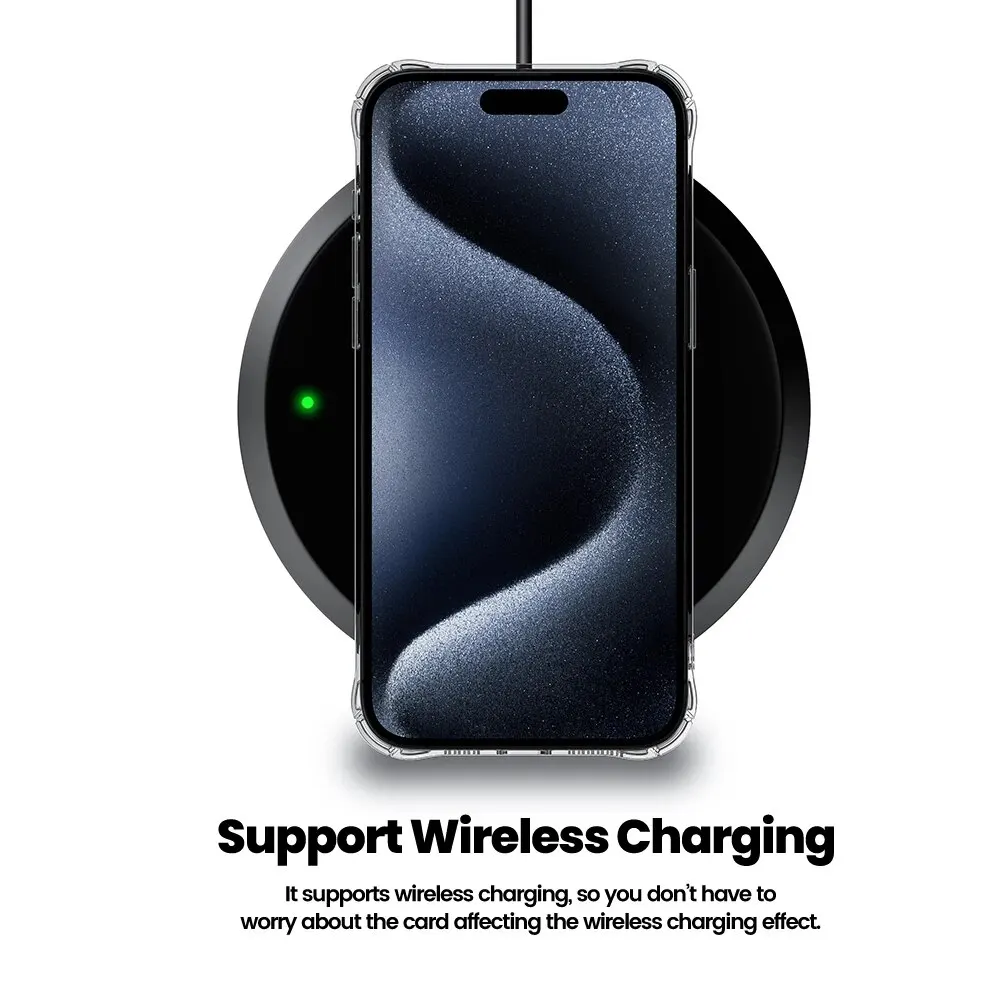 Toocki-funda de teléfono con bolsa de tarjetas transparente para iPhone 15, 14, 13, 12 Pro Max Plus, funda tipo billetera trasera de silicona suave TPU transparente a prueba de golpes - imagen 5