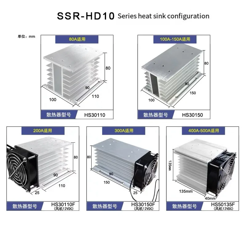 SSR-HD10 DC relé de estado sólido 80A 100A 120A 150A 200A 300A 400A 500A 100V DC control DC SSR-HD10300D SSR-HD1080D SSR-HD10100D - imagen 5