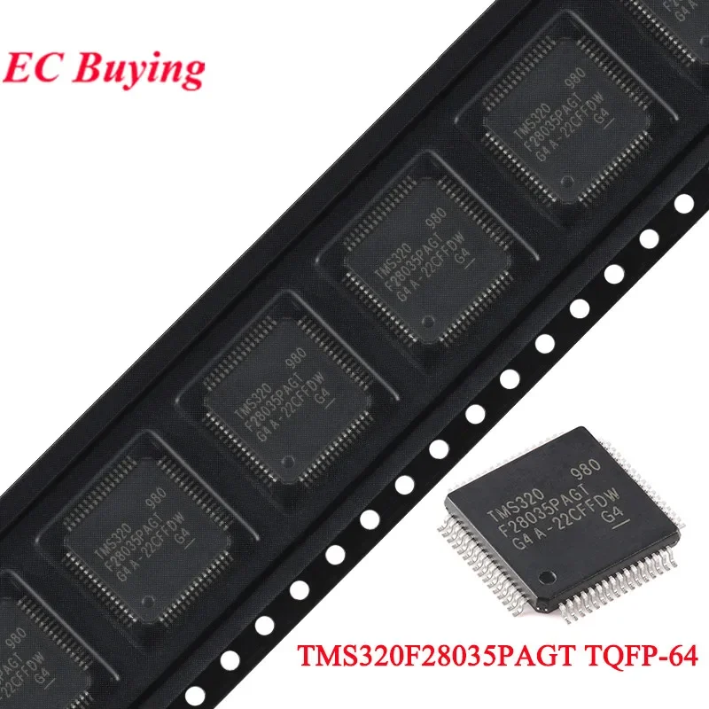 TMS320 TMS320F28 TMS320F2803 TMS320F28035 TMS320F28035PAGT TQFP-64 C2000 microcontrolador de 32 bits MCU Chip IC nuevo Original