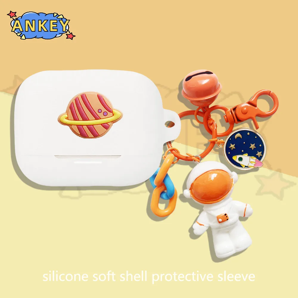Funda para Anker Soundcore K20i, fundas de silicona, auriculares bonitos de cerdo, funda protectora suave para auriculares, piel para auriculares con colgante - imagen 4