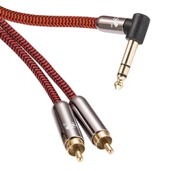 Cable Jack 6,35mm a 2 RCA Macho OFC Profesional