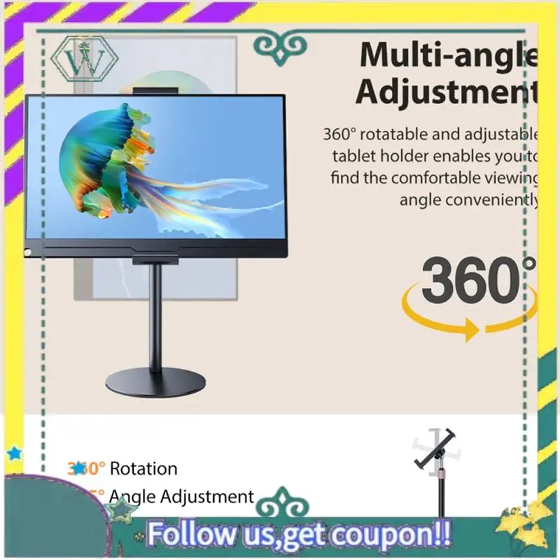 NEW Portable Monitor Tablet Holder Standing Adjustable Monitor Stand Height Tablet Bracket Desktop Clamp Stand Mount - imagen 5