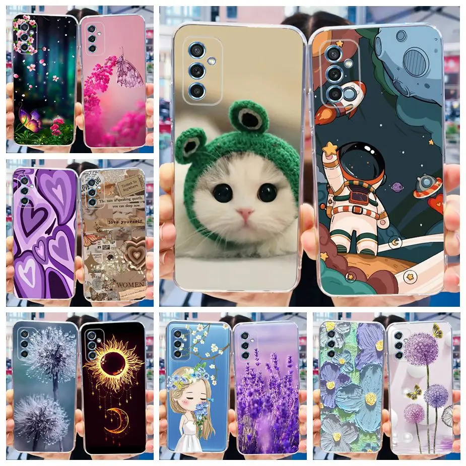 Funda de silicona transparente para Samsung Galaxy M52 5G, carcasa bonita pintada a la moda, suave, SM-M526B, M52 M 52 5G