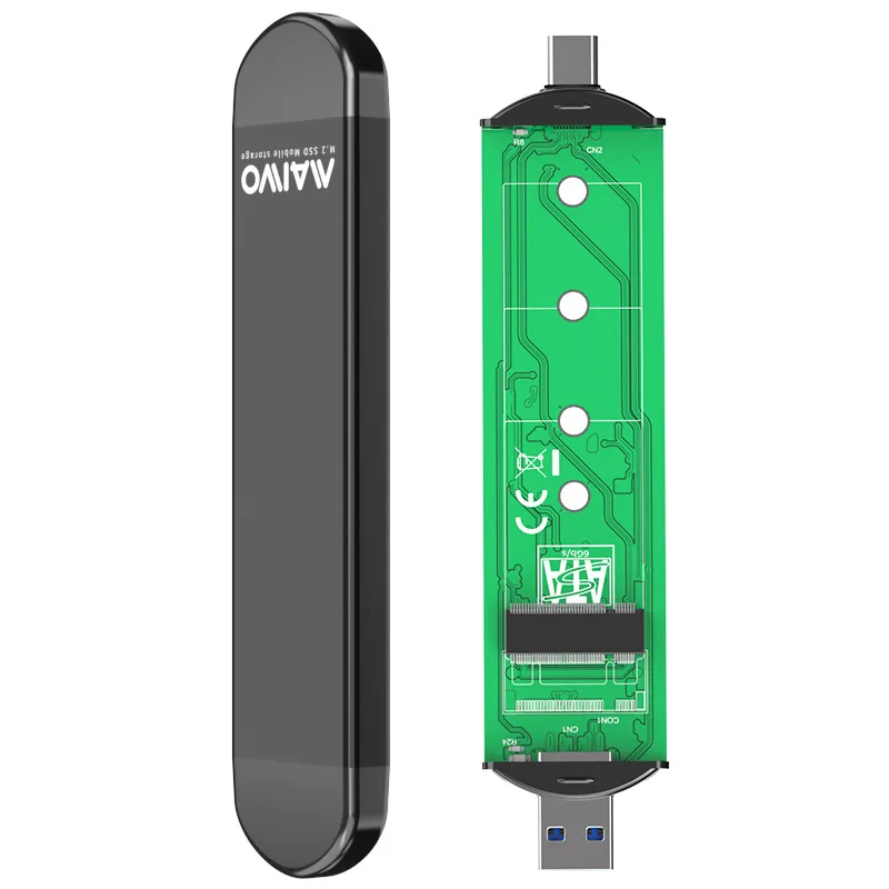 UTHAI-caja de unidad de estado sólido M.2 SATA, carcasa de aleación de aluminio, transmisión de Chip JMS576, interfaz Dual en línea, K1683 USB/tipo C, 1G en 3s - imagen 5