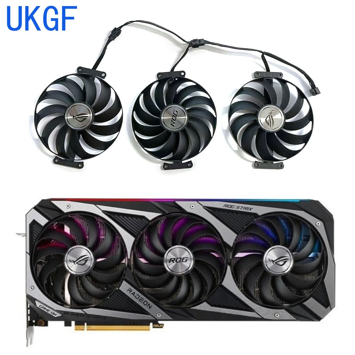 Ventilador de tarjeta gráfica CF1010U12S de 95mm, repuesto ASUS Rog Strix RTX 3060 3070 3080 Ti 3090, Enfriador de GPU para juegos, tarjeta gráfica RX 6700