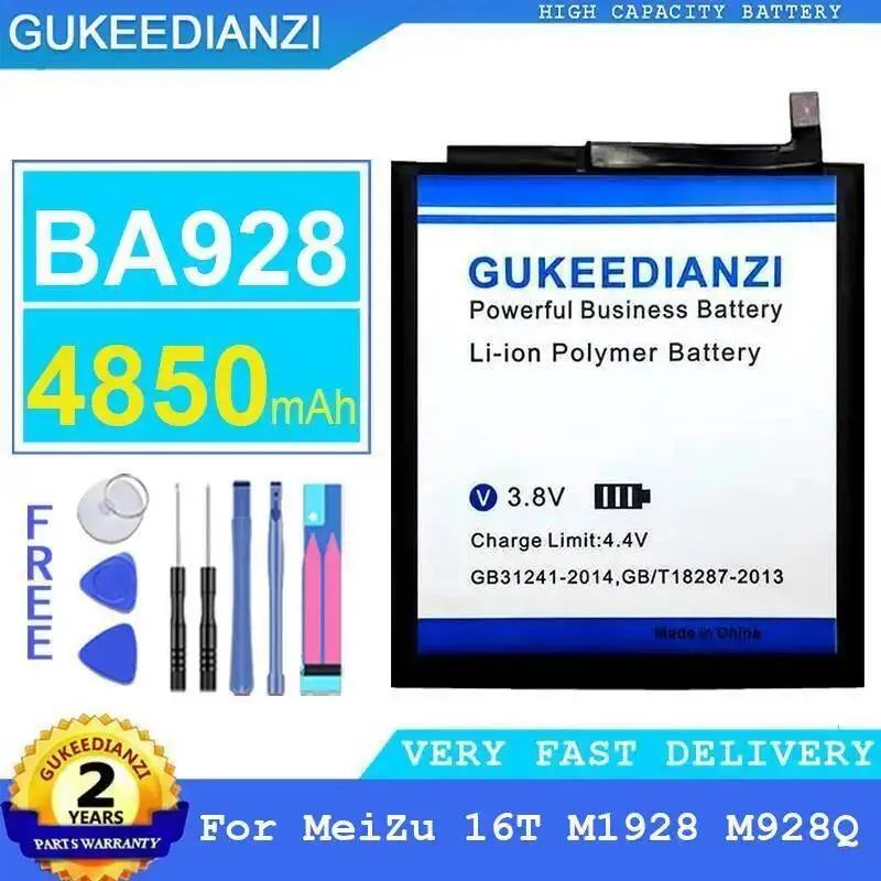 4850Mah Mobile Phone Battery Long Lasting For Meizu 16T M1928 M928Q BA928