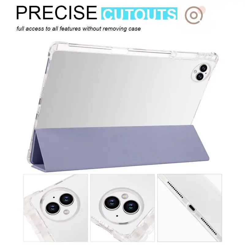 Funda para Honor MagicPad 2 con portalápices, soporte trasero de TPU plegable triple para Honor Magic Pad 2 Magicpad2, funda para tableta de 12,3 pulgadas - imagen 4