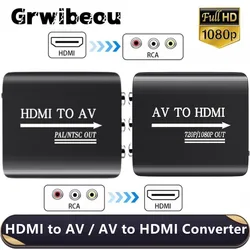 Convertidor HDMI a AV RCA – NTSC/PAL, Vídeo 1080p