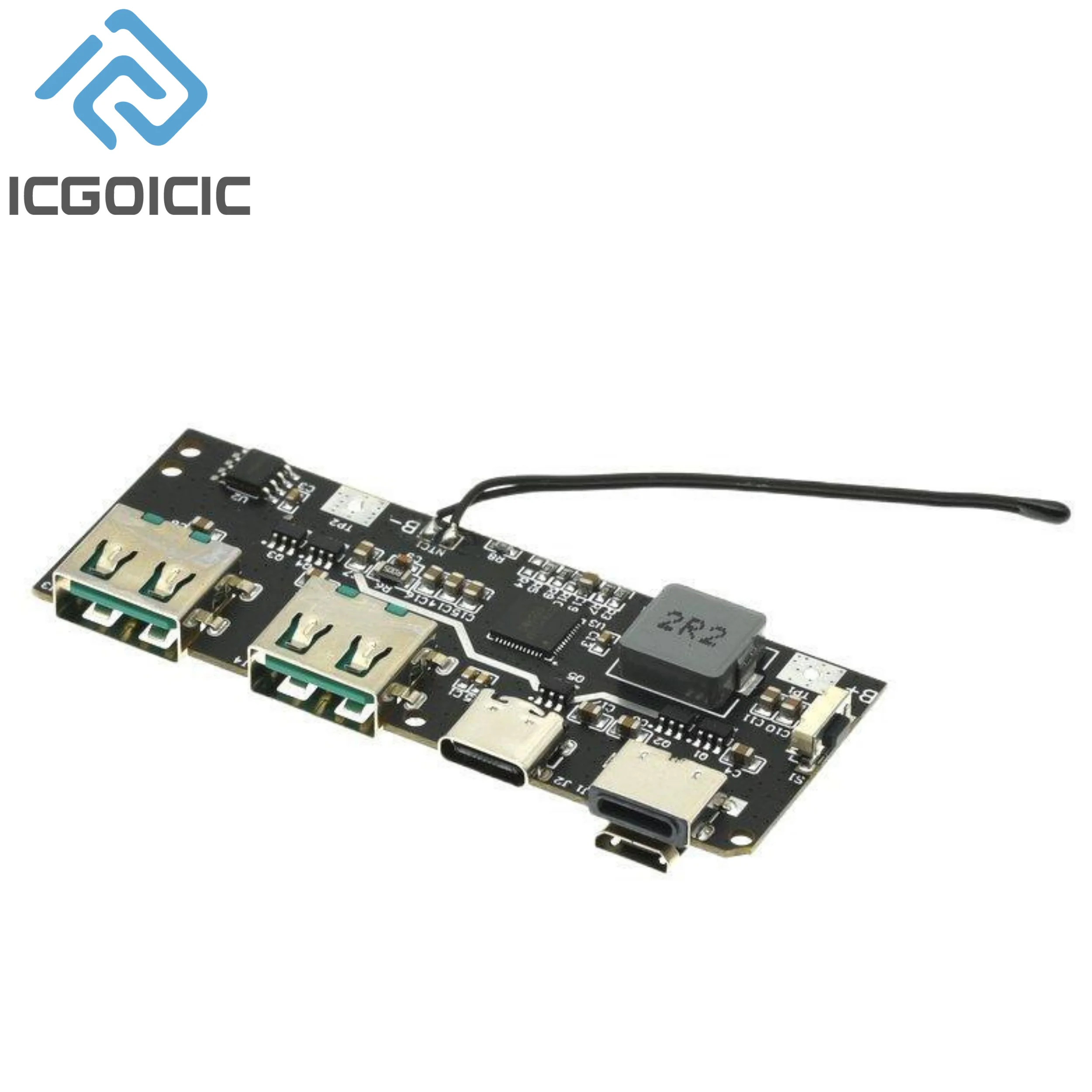 Módulo de potencia móvil de carga rápida de 22,5 W, placa base de protección QC4.0, PD3.0, 5 puertos, USB Dual - imagen 3