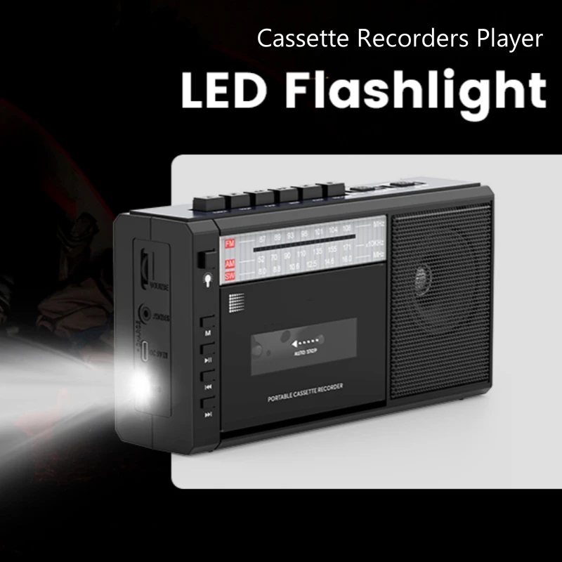 Reproductor de grabadoras de Cassette Vintage de Radio FM/AM/SW de bolsillo pequeño portátil con ranura para grabadora USB TF Radio altavoces Bluetooth - imagen 2