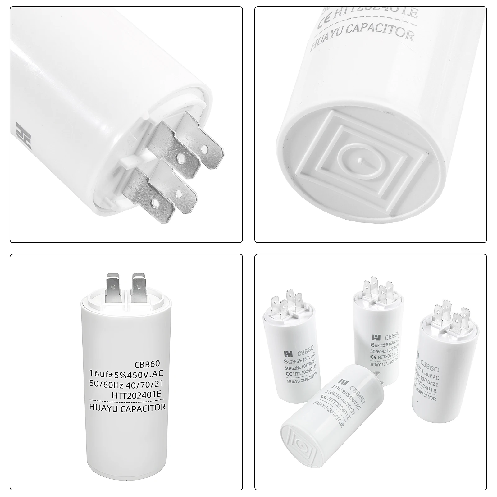 Condensador CBB60 450VAC doble inserción 50/60hz condensador de arranque y funcionamiento de repuesto eléctrico para compresor de aire Motor de bomba de agua - imagen 3