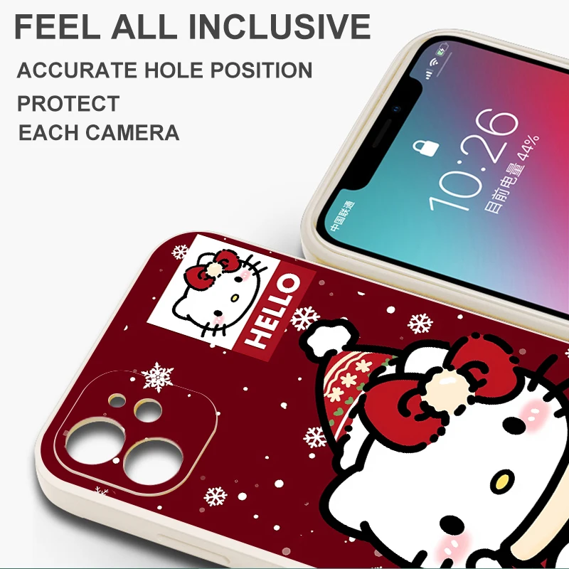 Funda para iPhone 17 Air 7 8 16 14 15 Plus XR 11 12 13 Pro Max XS 16e Funda blanda Lindo Personaje Navidad - imagen 2