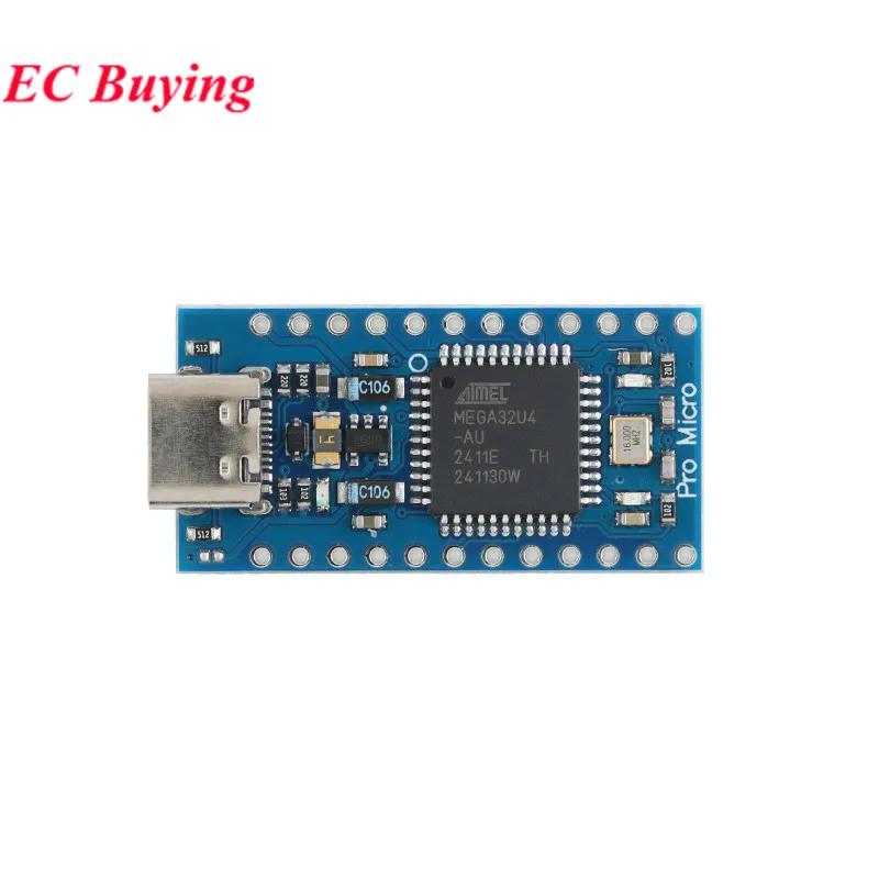 Pro Micro ATMEGA32U4 5V/16MHZ tipo c Mini módulo microcontrolador USB para arduino Leonardo R3 Pin Header reemplazar ATmega328 - imagen 3