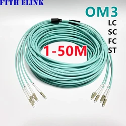 Cordón Fibra Óptica OM3 Multimodo 4 Núcleos 30M LSZH Blindado
