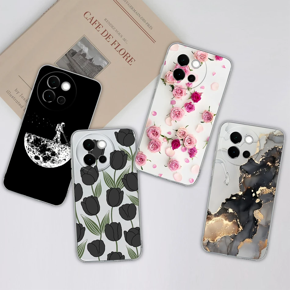 For Vivo V40 Lite 5G Global Phone Case Leisure Butterfly Soft Clear Slim Silicone Anti Drop Back Cover For Vivo V40Lite Bumper - imagen 4