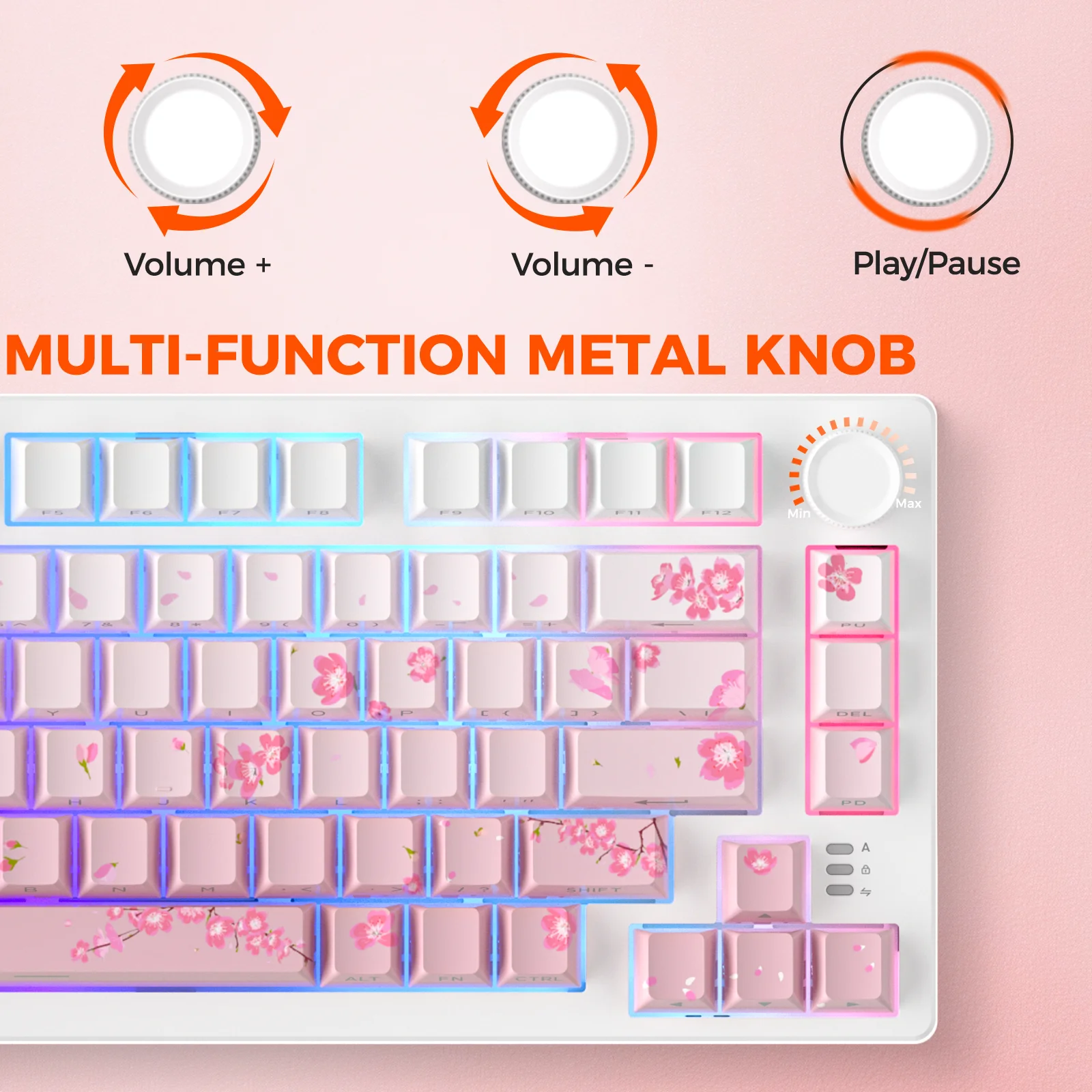 DAREU-Junta triple para teclado mecánico, teclado N-Key Rollover, Anti-ghosting, retroiluminación RGB, interruptor de sueño con botón multimedios - imagen 4