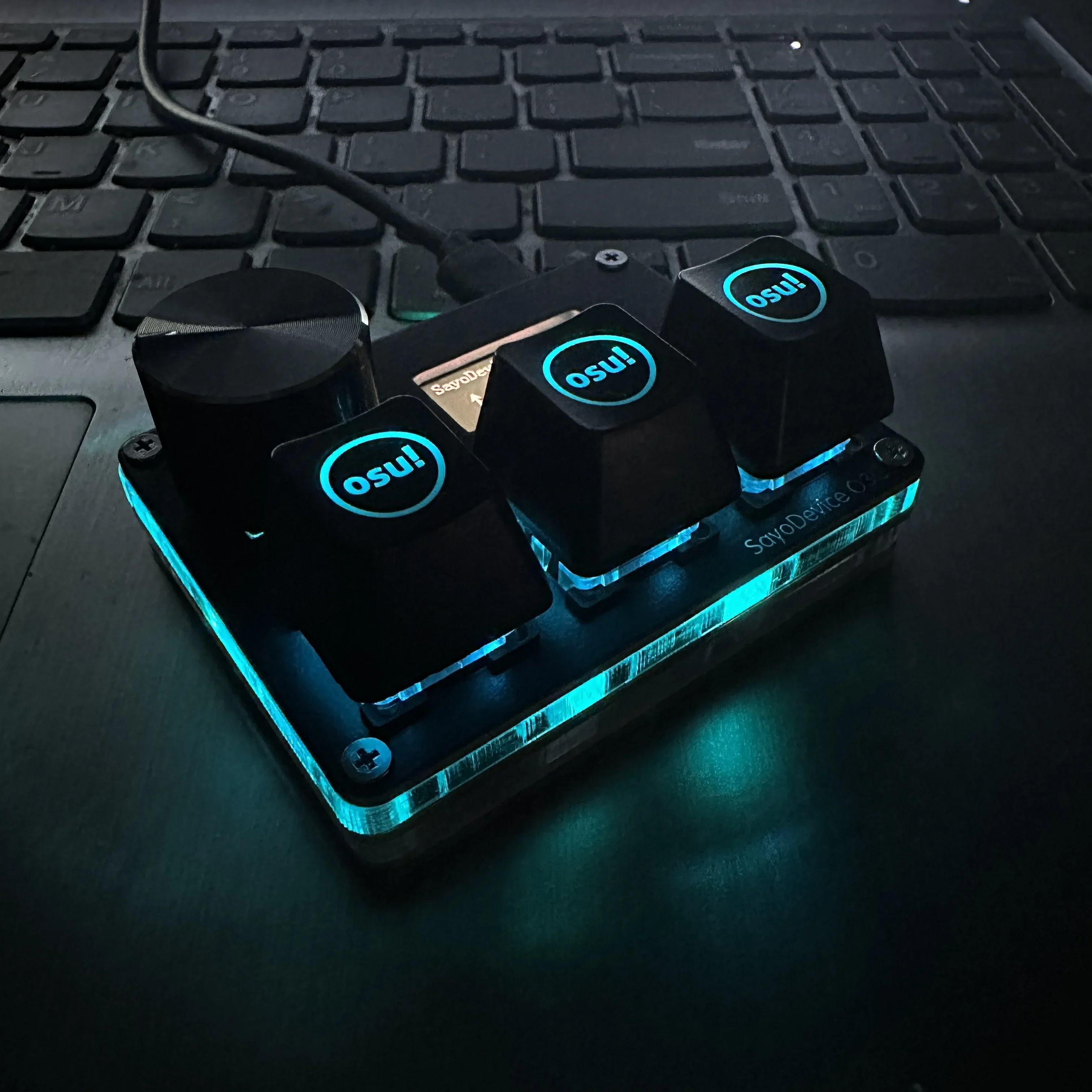 Teclado de juego O3C SayoDevice OSU O3C interruptores Hall de disparo rápido interruptores magnéticos de color rosa perilla de teclado pantalla copia pasta Shotcut - imagen 5