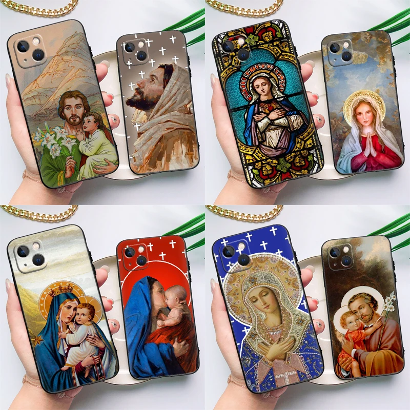 Funda religiosa María y Jesús para Huawei Nova 12i 7i 8i 11i 12s 11 9 10 SE Y60 Y61 Y70 Y72 Y73 Y90 Y91 P30 P40 Lite