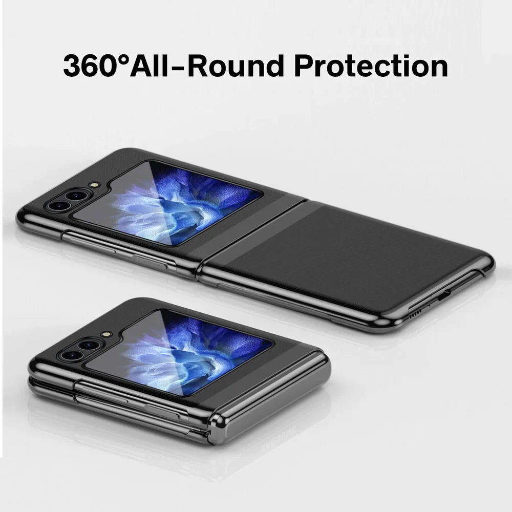 Funda transparente con parachoques chapado para Samsung Galaxy Z Flip 7 Z Flip7 FE, funda protectora ligera a prueba de golpes, Fundas Capa - imagen 3