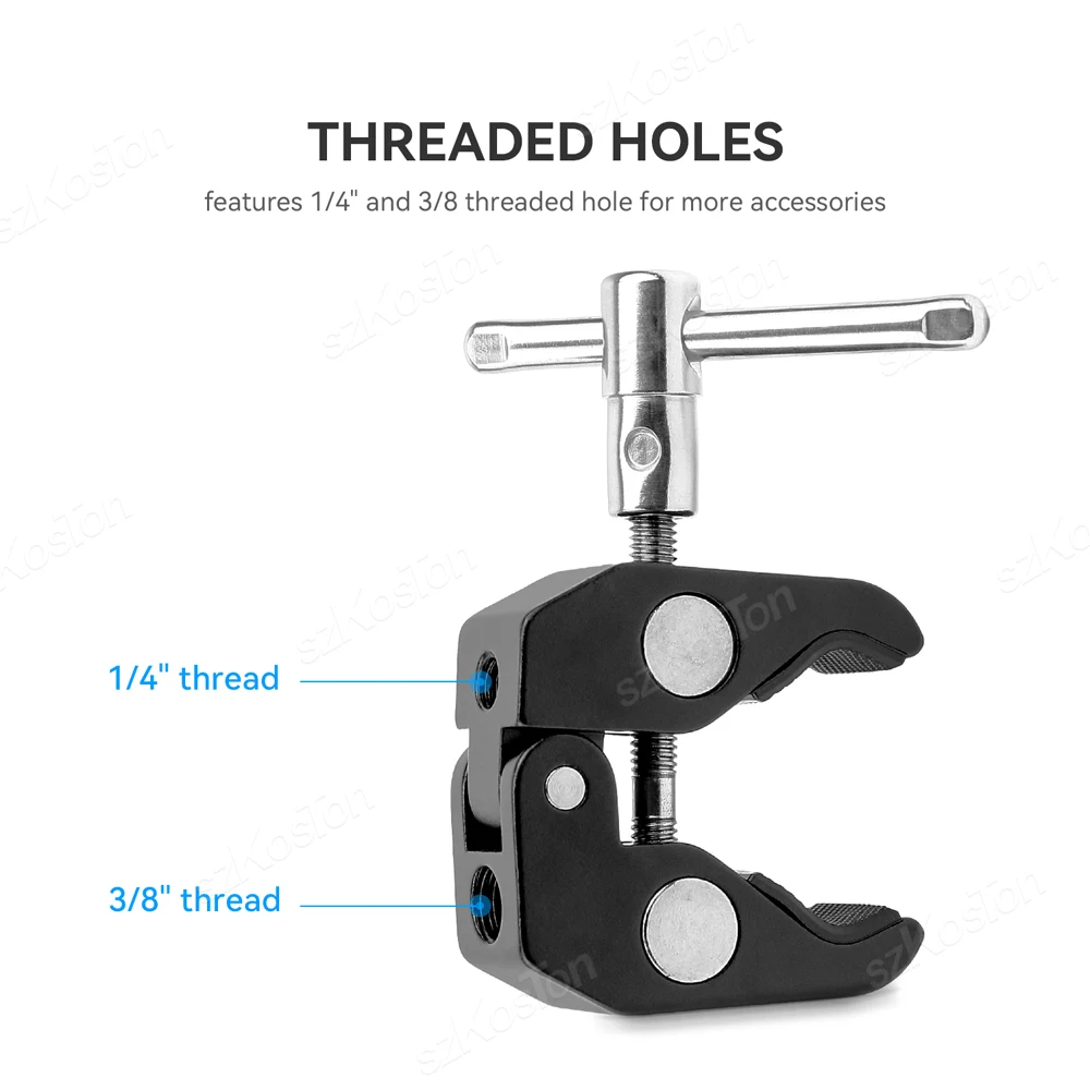 Motorcycle Crab Clamp Handlebar Fixed Mount Holder For GoPro 13 12 11 10 9 Insta 360 X4 X5 DJI Pocket 3 Aluminum Holder Bracket - imagen 5