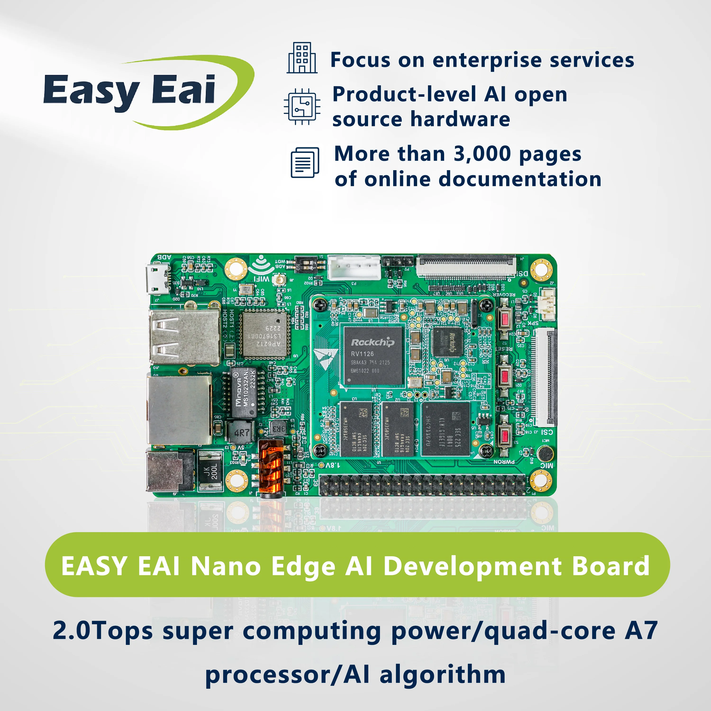 Rockchip RV1126 AI Dev Kit: placa Linux ARM de código abierto para visión integrada y borde AI