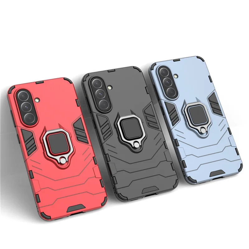 Para Samsung Galaxy A56 funda para Samsung A54 A15 A25 A35 A55 A26 A36 A56 5G cubierta a prueba de golpes armadura dura soporte de PC parachoques de silicona - imagen 2