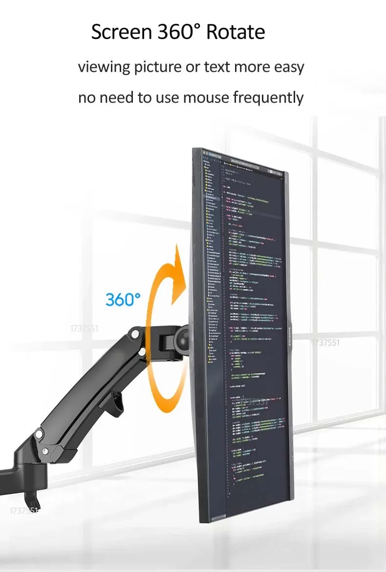 D-MOUNT K150 3-12kg resorte de Gas de aluminio de movimiento completo 17 "-35" soporte de pared para Monitor soporte de montaje para TV LCD 3-12KG - imagen 4