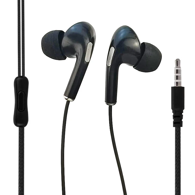 Auriculares con cable, intrauditivos de 3,5mm con graves, auriculares estéreo deportivos con micrófono, control de volumen, auriculares de música