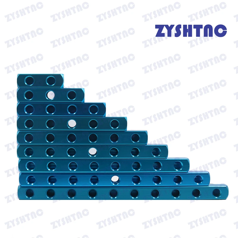 Distribuidor neumático de 4 vías, 3 vías, 2 vías, 5 vías, 6 vías, manguera de aire, herramienta de acoplamiento de conexión rápida, divisor de bloque de aluminio de rosca 1/4 Bsp - imagen 2