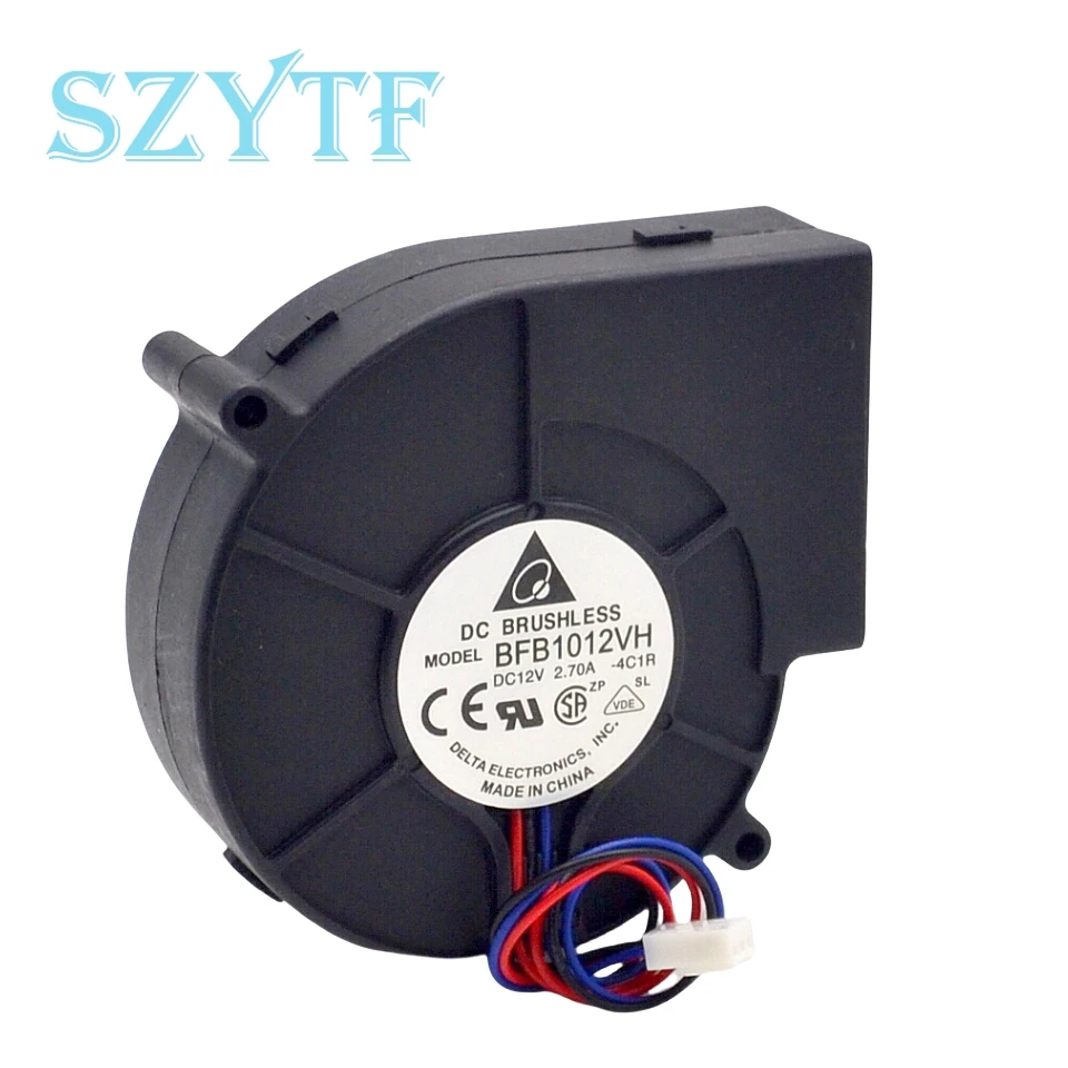 BFB1012VH Ventilador de enfriamiento industrial de 120 mm 12 V CC 2.7 A Soplador de alto flujo de aire con conector de 3 pines para Delta - imagen 4
