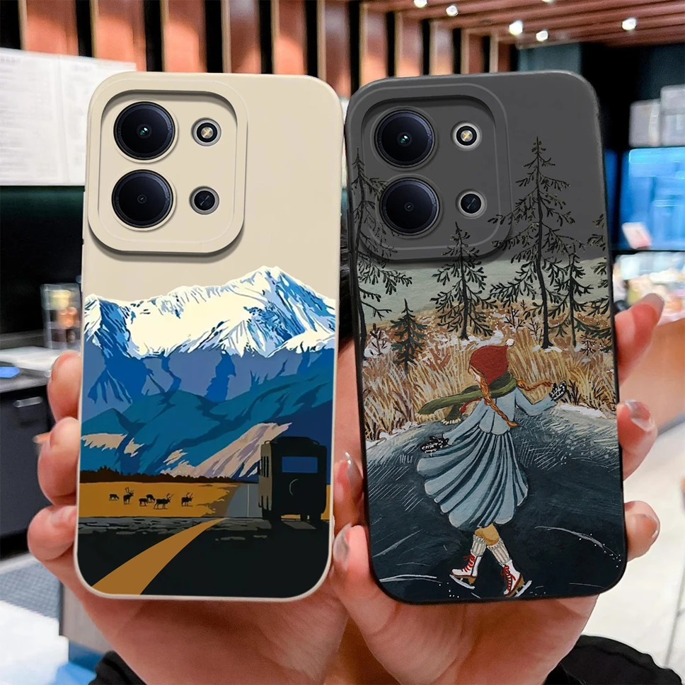 Funda para Xiaomi Poco C85 4G, funda de teléfono con patrones de estilo único para Poco C 85, carcasa de silicona líquida suave de alta calidad a prueba de golpes