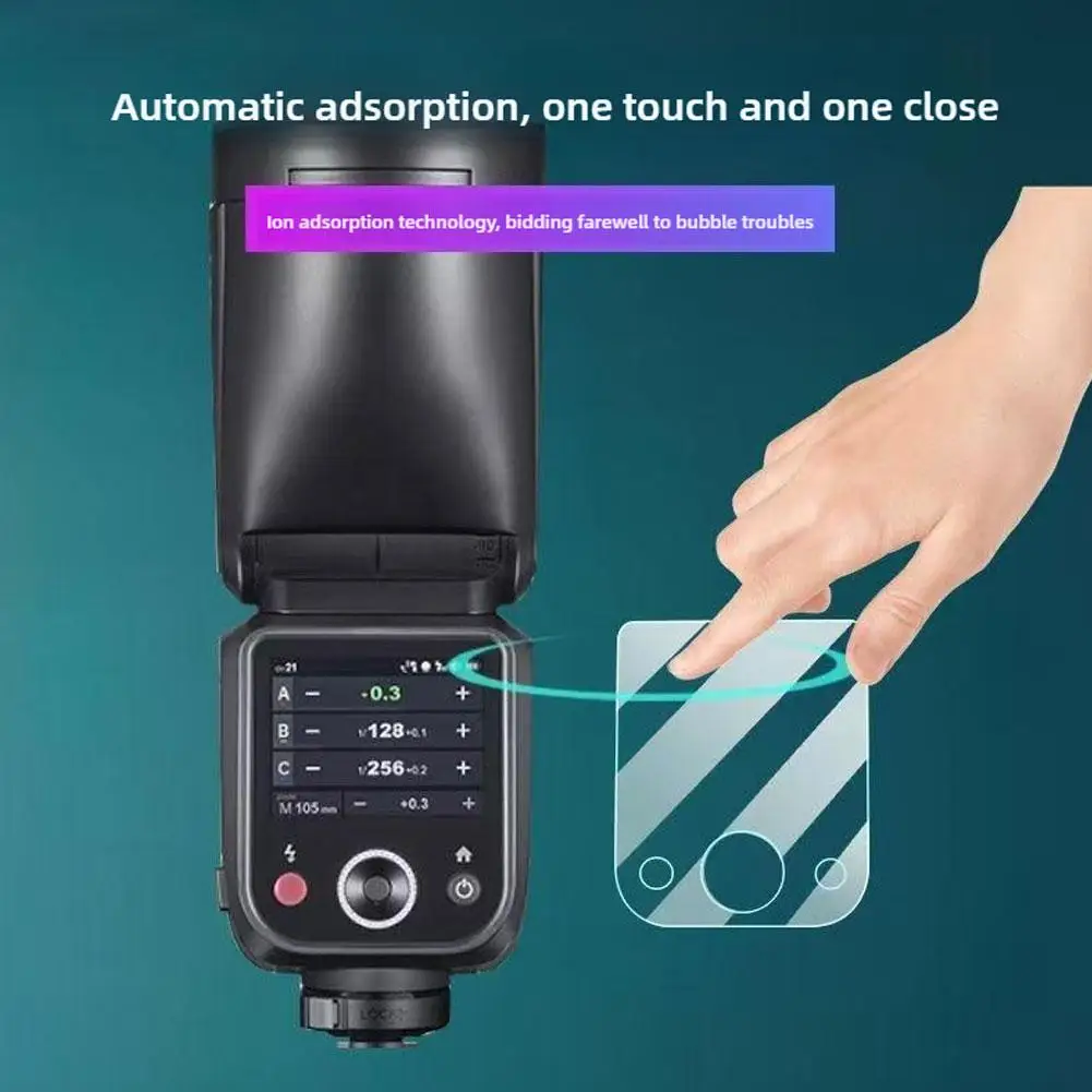 Protector de pantalla GODOX V100 Flash pantalla táctil Control Flash accesorios película protectora para Godox V100 Speedlite vidrio templado - imagen 4