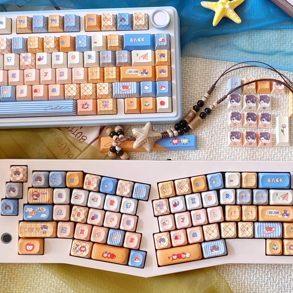 Caleb Keycaps EOA Cherry Profile Love and Deepspace Theme Anime Juego Redondo Dibujos animados Lindo PBT Keycap para teclado mecánico DIY - imagen 4