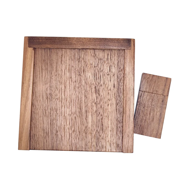 Unidad flash de alta velocidad USB3.0 de nogal con logotipo personalizado y caja de nogal (30 piezas de caja y 60 piezas USB de 64 GB) - imagen 2