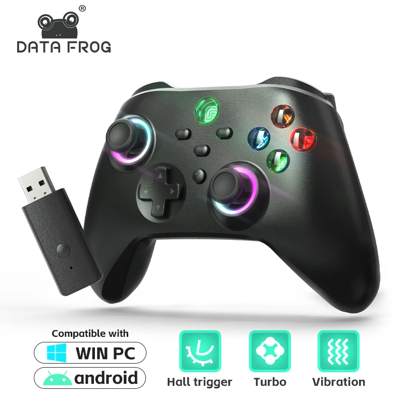 Data Frog-controlador inalámbrico para Nintendo Switch, Gamepad Pro con función Turbo programable, OLED, LITE, PC, Android