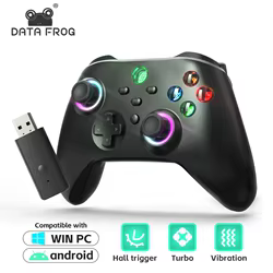 Data Frog-controlador inalámbrico para Nintendo Switch, Gamepad Pro con función Turbo programable, OLED, LITE, PC, Android