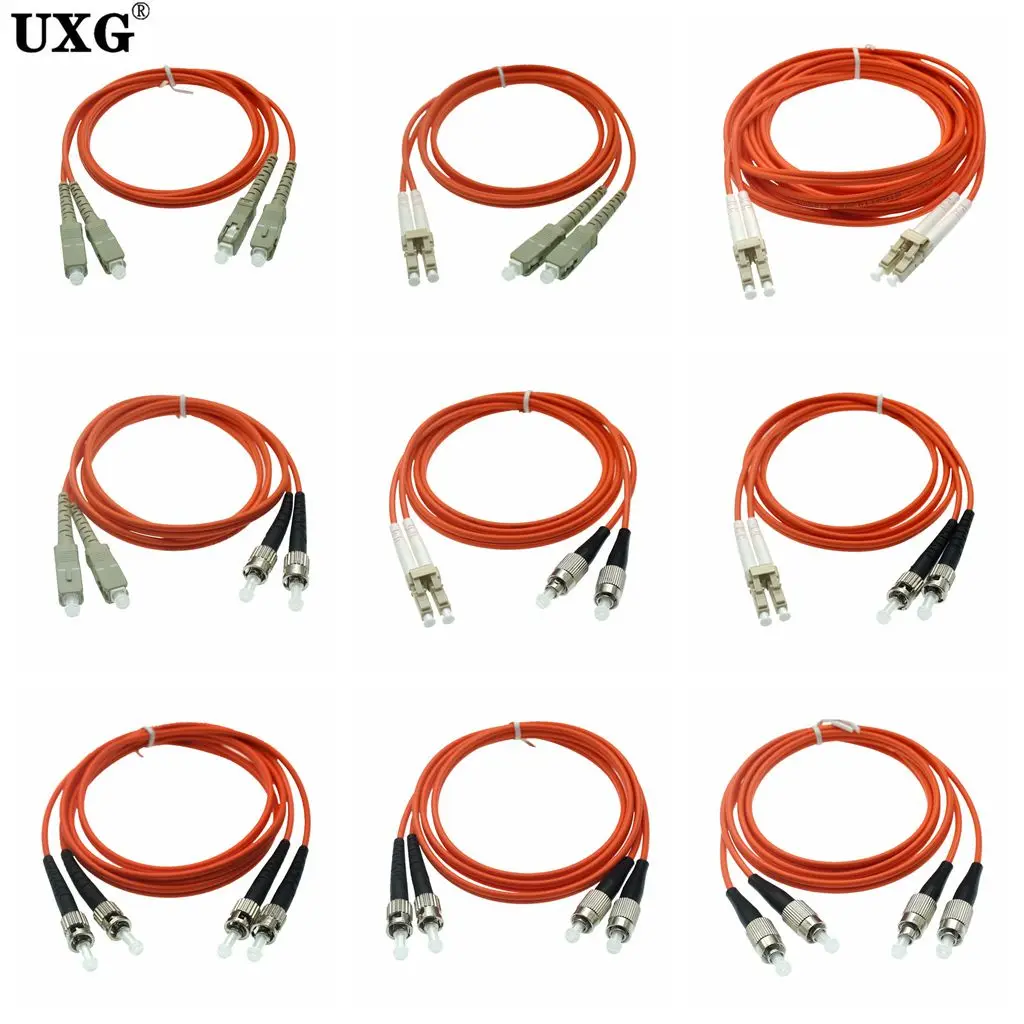 Cable de puente de fibra óptica multimodo Dual LC a SC a FC a doble ST Carrier Grade Gigabit multimodo de doble núcleo 1m-50m 60m - imagen 3