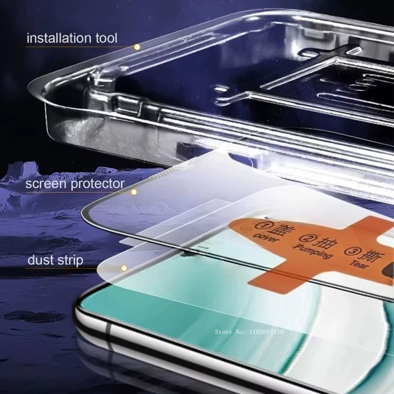 2 uds vidrio templado para Honor Magic 7 Pro Protector de pantalla de instalación sin polvo para Honor Magic 6 5 7 Lite HD película para Magic 7 - imagen 5