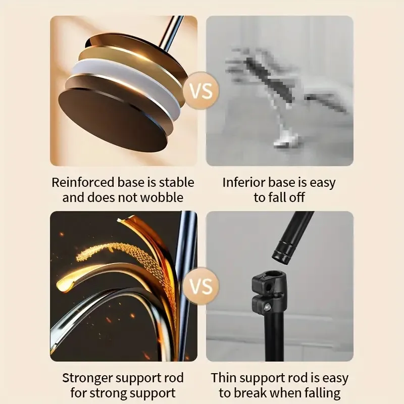 Soporte multifuncional para teléfono móvil, soporte para transmisión en vivo, altura ajustable, soporte portátil telescópico para teléfono móvil en vivo - imagen 5